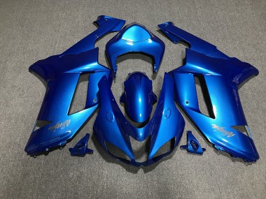 Logos Bleu Brillant & Chromés 07-08 Kawasaki ZX6R Carénage