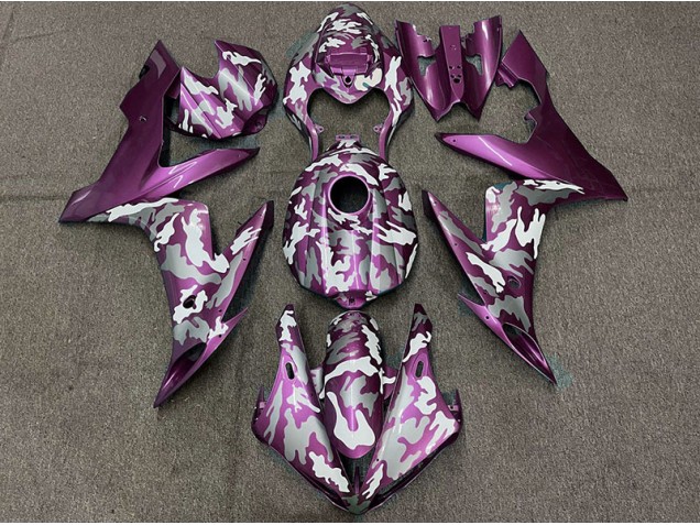 Magenta Foncé Camouflage 04-06 Yamaha R1 Carénage Magenta Foncé Camouflage 04-06 Yamaha R1 Carénage