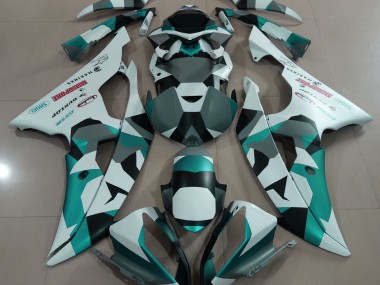 Neige Verte Écume De Mer Camo 08-16 Yamaha R6 Carénage