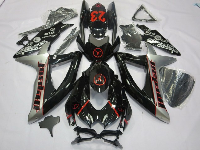 Nero Grigio Jordan 08-10 Suzuki GSXR 600-750 Carénage Nero Grigio Jordan 08-10 Suzuki GSXR 600-750 Carénage