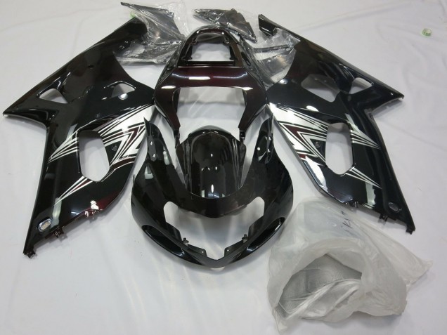 Noir Argent 01-03 Suzuki GSXR 600-750 Carénage
