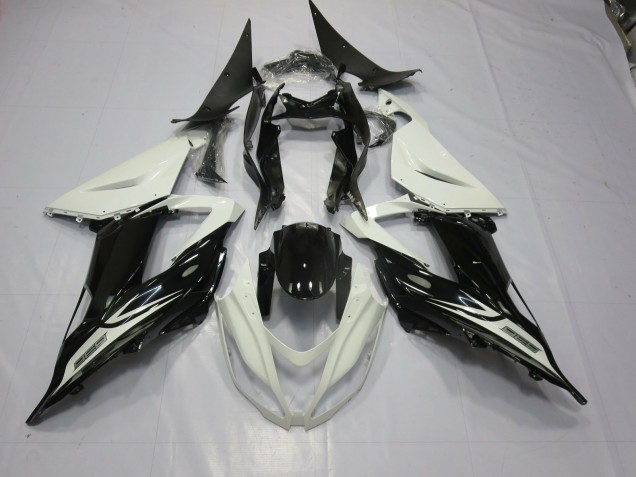 Noir & Blanc 13-18 Kawasaki ZX6R Carénage Noir & Blanc 13-18 Kawasaki ZX6R Carénage
