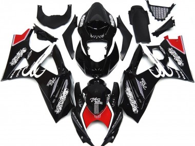 Noir & Blanc Avec Du Rouge 07-08 Suzuki GSXR 1000 Carénage