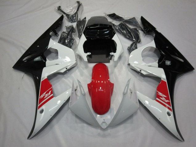Noir Blanc & Rouge 05 Yamaha R6 Carénage Noir Blanc & Rouge 05 Yamaha R6 Carénage