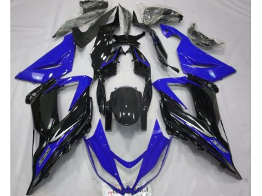 Noir & Bleu 13-18 Kawasaki ZX6R Carénage