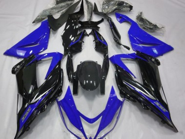 Noir & Bleu 13-18 Kawasaki ZX6R Carénage