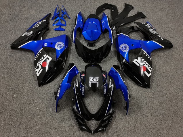 Noir & Bleu Avec Logos Personnalisés 09-16 Suzuki GSXR 1000 Carénage Noir & Bleu Avec Logos Personnalisés 09-16 Suzuki GSXR 1000 Carénage