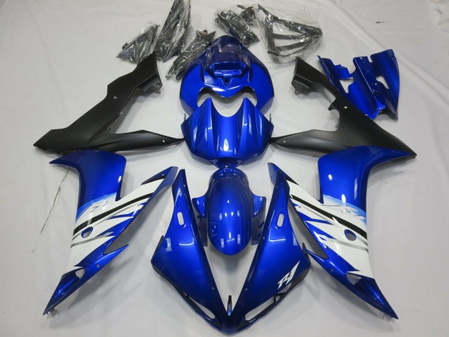 Noir Bleu & Blanc 04-06 Yamaha R1 Carénage Noir Bleu & Blanc 04-06 Yamaha R1 Carénage