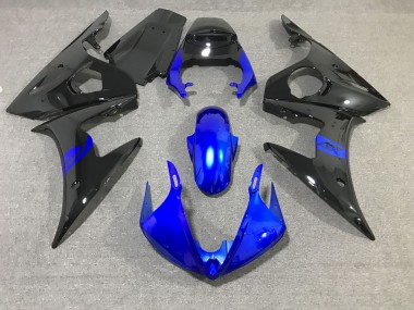 Noir & Bleu Brillant 03-04 Yamaha R6 Carénage