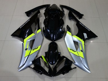 Noir Brillant & Argent 08-16 Yamaha R6 Carénage