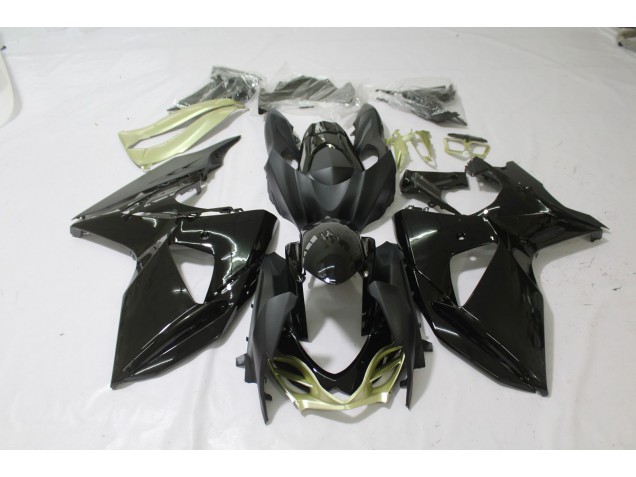 Noir Brillant Argent Mat 09-16 Suzuki GSXR 1000 Carénage Noir Brillant Argent Mat 09-16 Suzuki GSXR 1000 Carénage