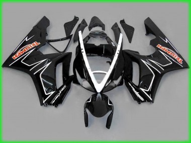 Noir Brillant Avec Blanc 06-08 Triumph Daytona 675 Carénage