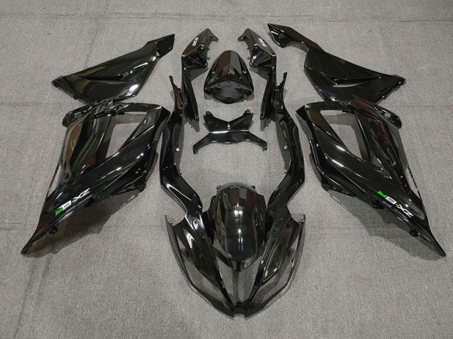 Noir Brillant Avec Décalcomanies 13-18 Kawasaki ZX6R Carénage Noir Brillant Avec Décalcomanies 13-18 Kawasaki ZX6R Carénage