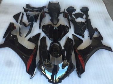 Noir Brillant Avec Logo Rouge 15-19 Yamaha R1 Carénage