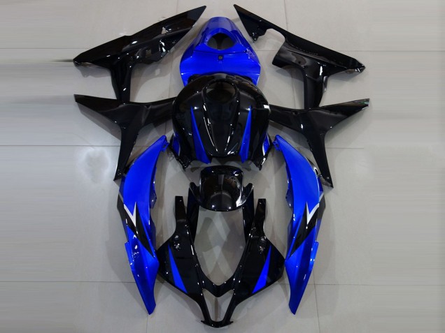 Noir Brillant & Bleu 07-08 Honda CBR600RR Carénage Noir Brillant & Bleu 07-08 Honda CBR600RR Carénage