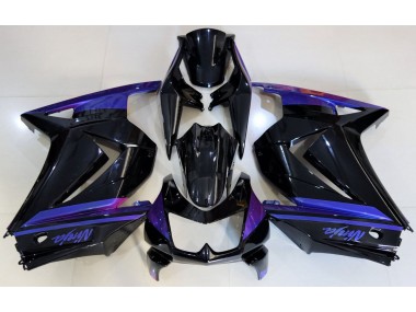 Noir Brillant & Bleu 08-12 Kawasaki Ninja 250 Carénage