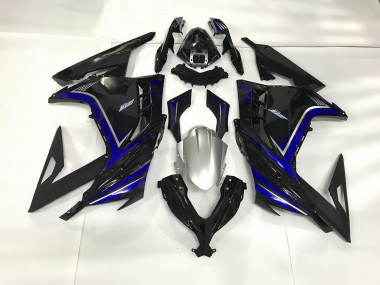 Noir Brillant & Bleu 13-18 Kawasaki Ninja 300 Carénage