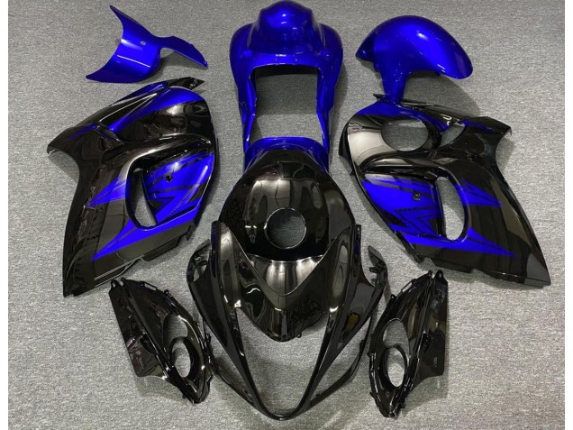 Noir Brillant & Bleu Profond 08-20 Suzuki GSXR 1300 Carénage Noir Brillant & Bleu Profond 08-20 Suzuki GSXR 1300 Carénage
