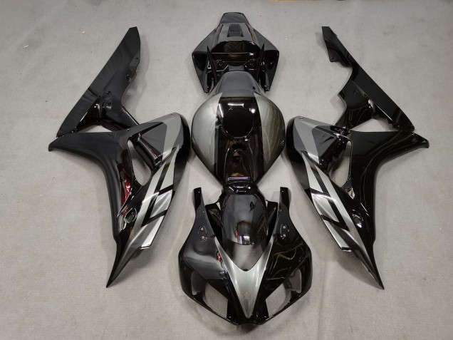 Noir Brillant & Gris 06-07 Honda CBR1000RR Carénage Noir Brillant & Gris 06-07 Honda CBR1000RR Carénage