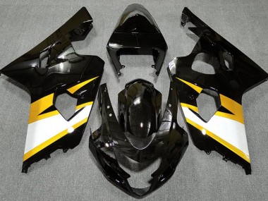 Noir Brillant & Jaune 04-05 Suzuki GSXR 600-750 Carénage