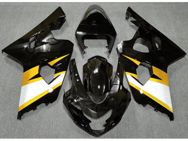 Noir Brillant & Jaune 04-05 Suzuki GSXR 600-750 Carénage Noir Brillant & Jaune 04-05 Suzuki GSXR 600-750 Carénage
