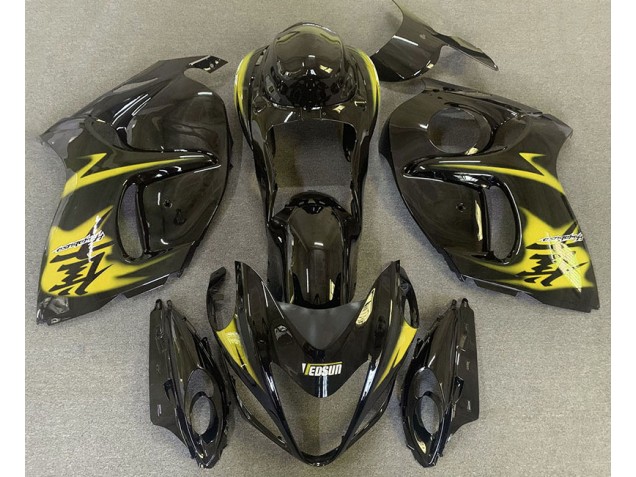 Noir Brillant & Jaune 08-20 Suzuki GSXR 1300 Carénage Noir Brillant & Jaune 08-20 Suzuki GSXR 1300 Carénage