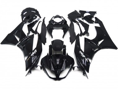 Noir Brillant Lisse 09-12 Kawasaki ZX6R Carénage