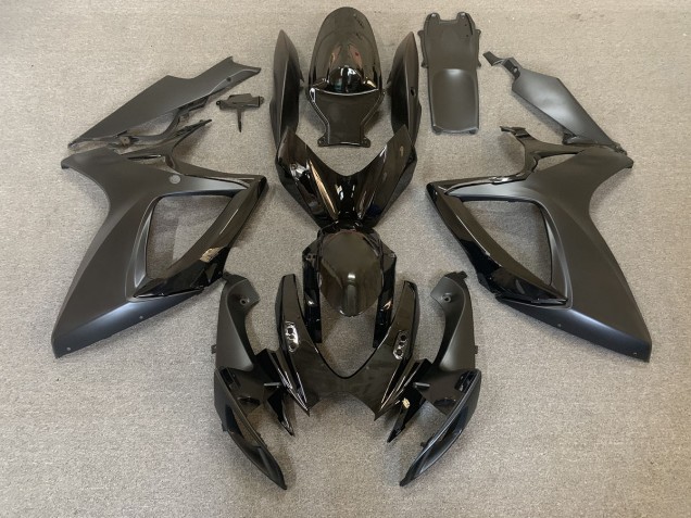 Noir Brillant & Mat 06-07 Suzuki GSXR 600-750 Carénage Noir Brillant & Mat 06-07 Suzuki GSXR 600-750 Carénage