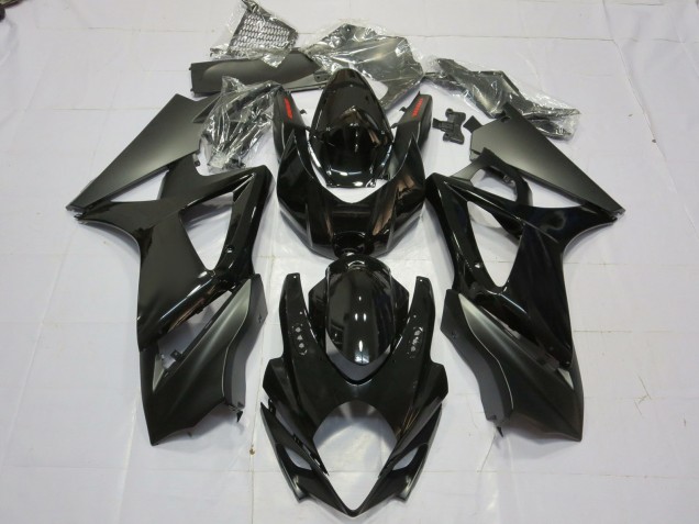 Noir Brillant & Mat 07-08 Suzuki GSXR 1000 Carénage