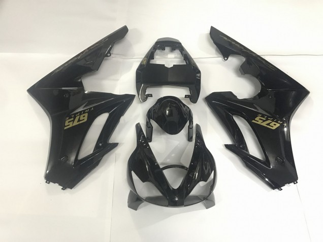 Noir Brillant & Or 09-12 Triumph Daytona 675 Carénage Noir Brillant & Or 09-12 Triumph Daytona 675 Carénage