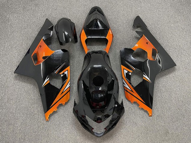 Noir Brillant & Orange 04-05 Suzuki GSXR 600-750 Carénage Noir Brillant & Orange 04-05 Suzuki GSXR 600-750 Carénage