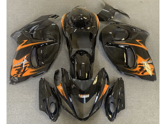 Noir Brillant & Orange 08-20 Suzuki GSXR 1300 Carénage Noir Brillant & Orange 08-20 Suzuki GSXR 1300 Carénage