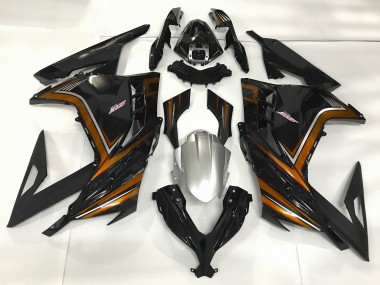 Noir Brillant & Orange 13-18 Kawasaki Ninja 300 Carénage