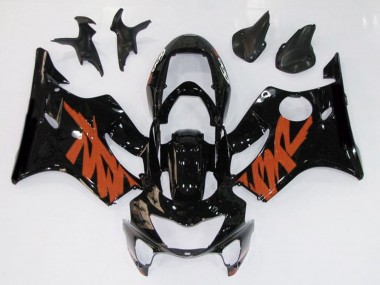 Noir Brillant & Orange 99-00 Honda CBR600 F4 Carénage