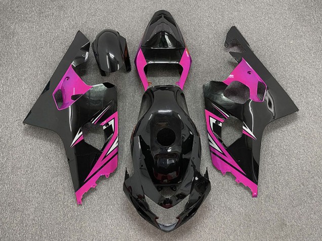 Noir Brillant & Rose 04-05 Suzuki GSXR 600-750 Carénage Noir Brillant & Rose 04-05 Suzuki GSXR 600-750 Carénage