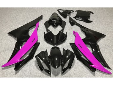 Noir Brillant & Rose 08-16 Yamaha R6 Carénage