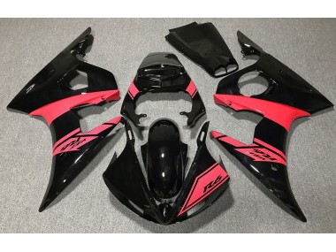 Noir Brillant & Rouge 03-04 Yamaha R6 Carénage