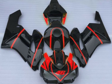 Noir Brillant & Rouge 04-05 Honda CBR1000RR Carénage