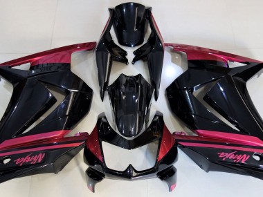Noir Brillant & Rouge 08-12 Kawasaki Ninja 250 Carénage