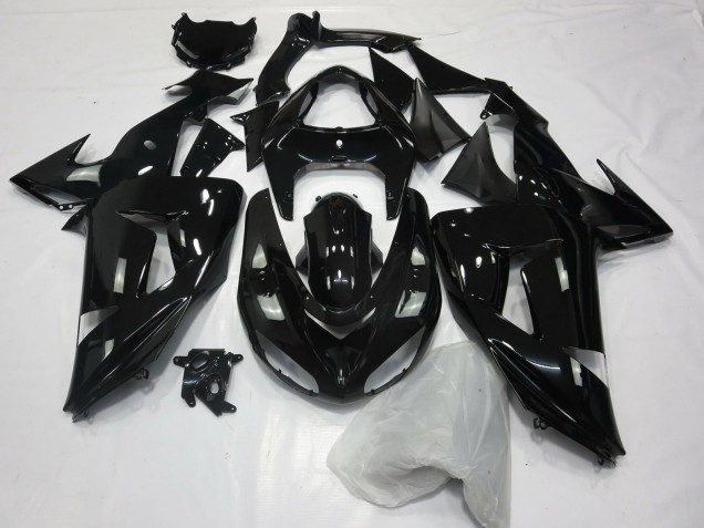 Noir Brillant Uni 06-07 Kawasaki ZX10R Carénage Noir Brillant Uni 06-07 Kawasaki ZX10R Carénage