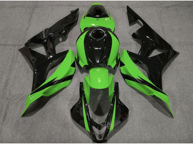 Noir Brillant & Vert 07-08 Honda CBR600RR Carénage Noir Brillant & Vert 07-08 Honda CBR600RR Carénage