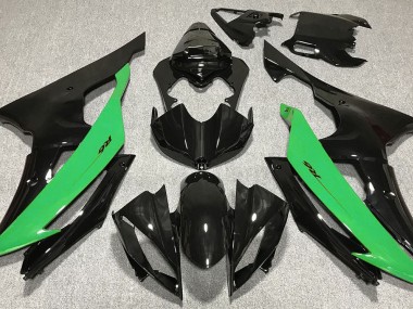 Noir Brillant & Vert 08-16 Yamaha R6 Carénage