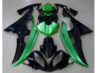 Noir Brillant & Vert Clair 08-16 Yamaha R6 Carénage