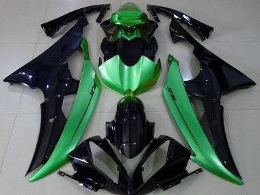 Noir Brillant & Vert Clair 08-16 Yamaha R6 Carénage