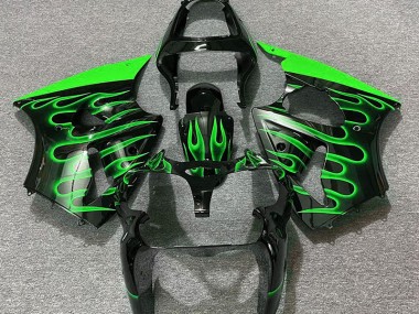 Noir Brillant & Vert Flamme 00-02 Kawasaki ZX6R Carénage
