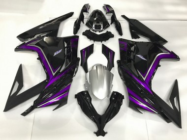 Noir Brillant & Violet 13-18 Kawasaki Ninja 300 Carénage