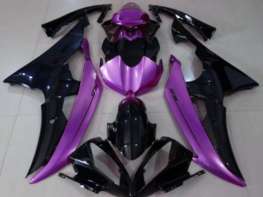 Noir Brillant & Violet Rose 08-16 Yamaha R6 Carénage