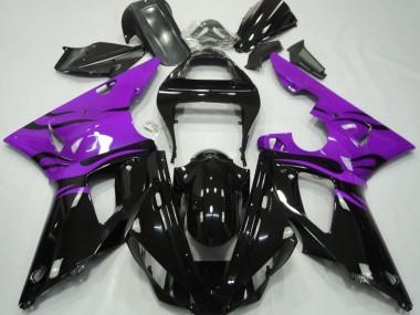 Noir Flamme & Violet 00-01 Yamaha R1 Carénage