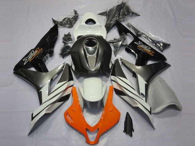 Noir Gris & Orange 07-08 Honda CBR600RR Carénage Noir Gris & Orange 07-08 Honda CBR600RR Carénage