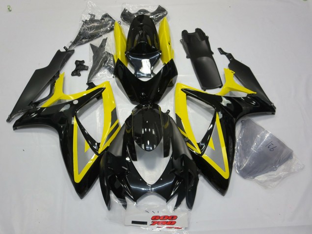 Noir & Jaune 06-07 Suzuki GSXR 600-750 Carénage Noir & Jaune 06-07 Suzuki GSXR 600-750 Carénage